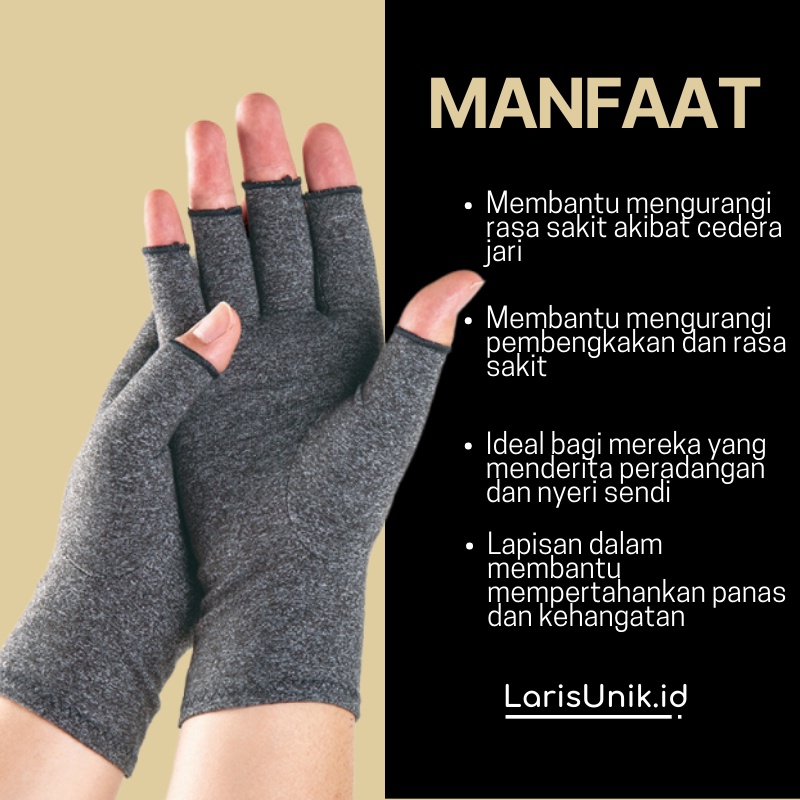 Gloves Sarung Pelindung Kaos Kos Tangan Serba Guna Motor Gym Sepeda Setengah Jari Mancing Wanita Alat Olahraga Fitness Fitnes Gowes Wanita Cewek Glove Gym Sendi Rematik Reumatik Arthritis Premium Tebal Penghangat Jari Dingin Ori Original