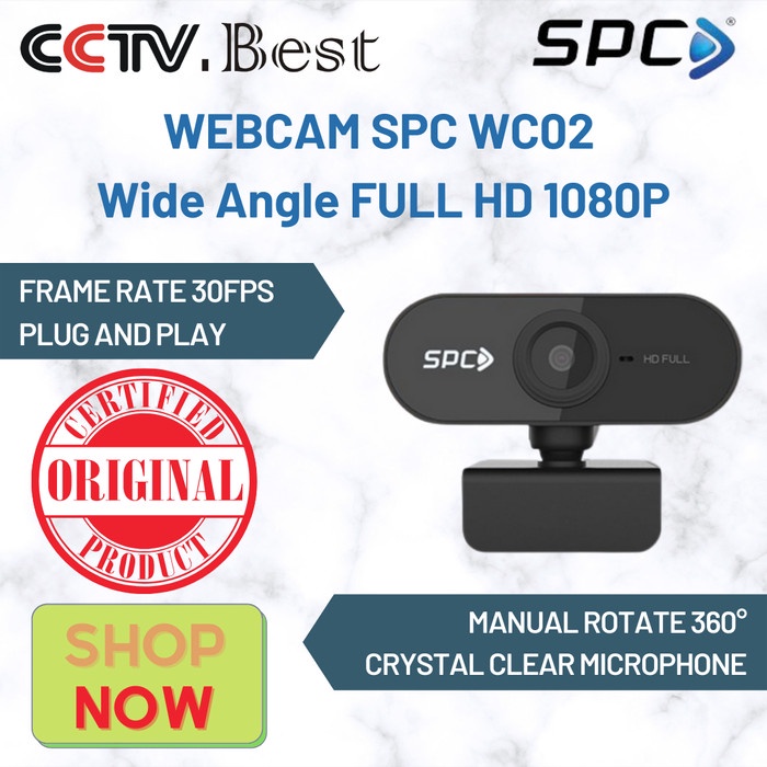 Earpon Webcam Spc Wc02 Wide Angle Full Hd 1080P