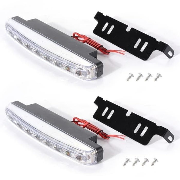 Bluespot 2 Pcs 8-LED Menyala Siang Hari Mobil dengan Lampu Mengemudi DRL Lampu Kabut Super Cerah