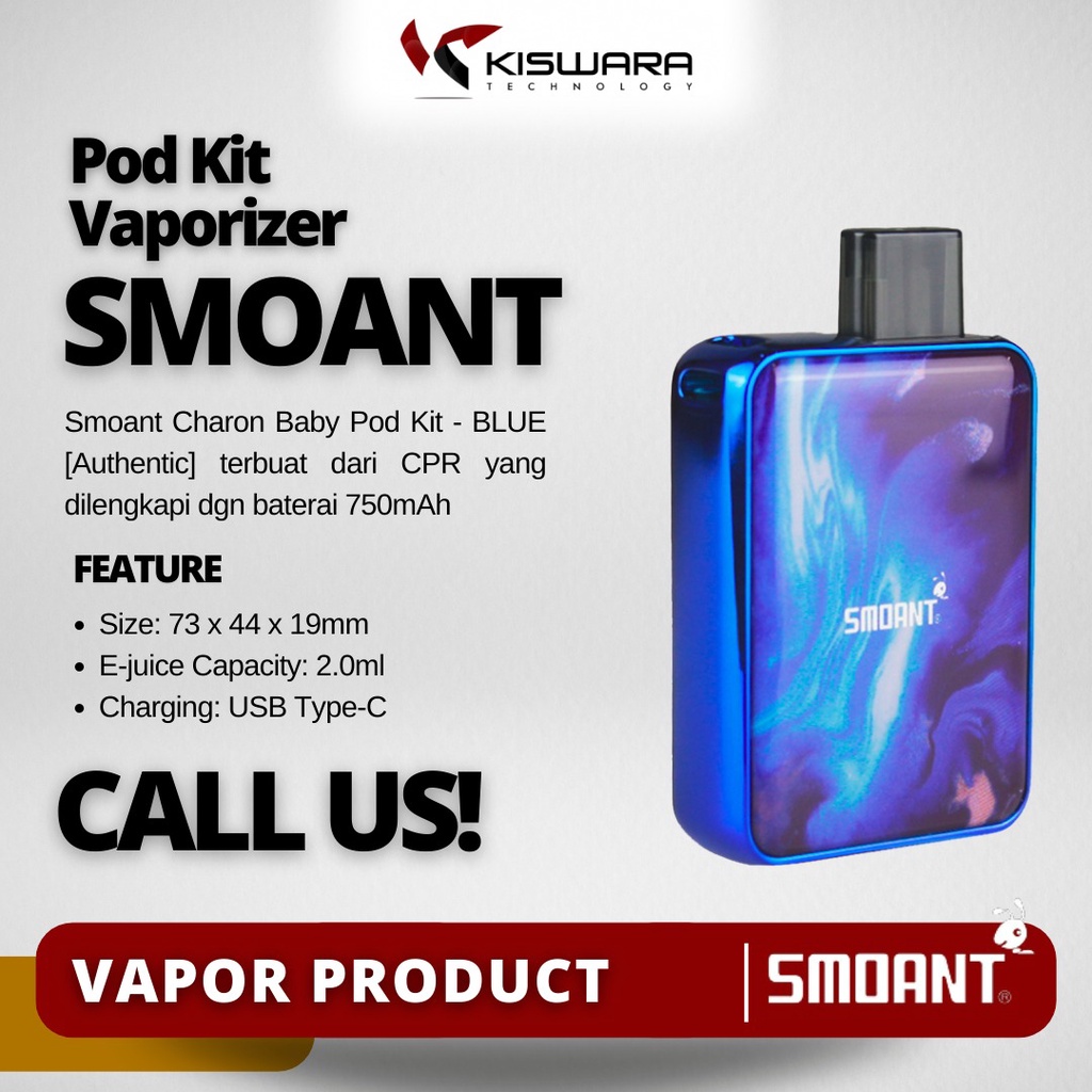 Smoant Charon Baby Pod Kit - BLUE [Authentic]