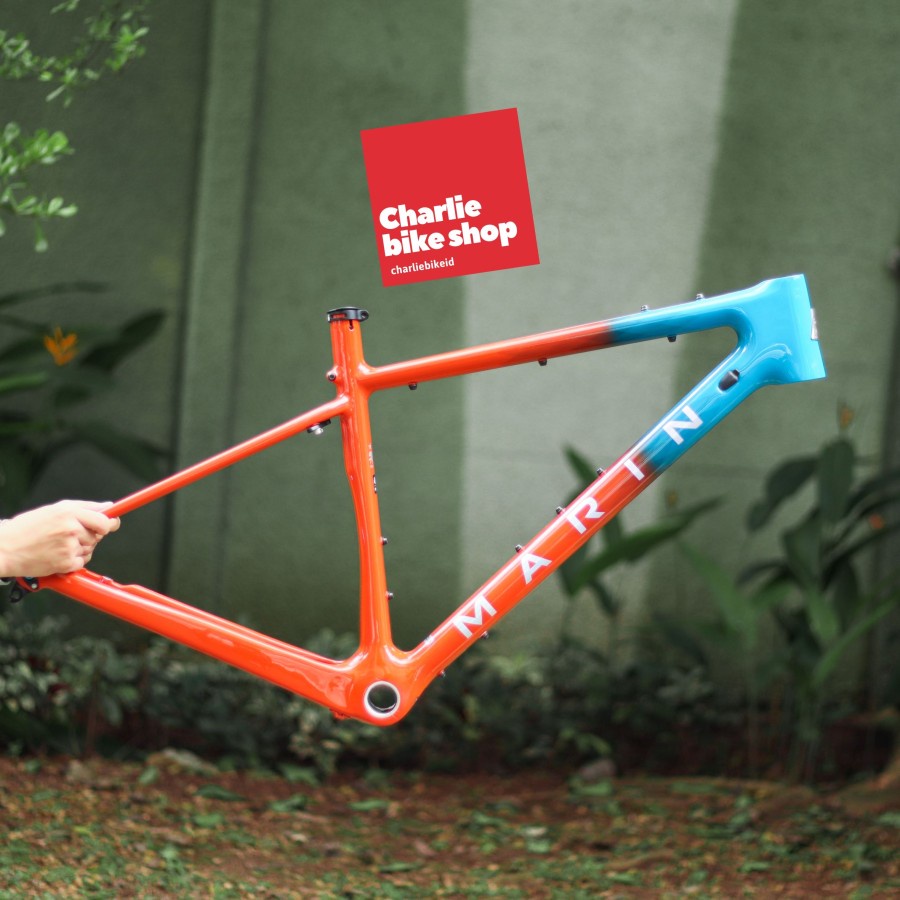 Frameset Carbon Gravel Marin Headlands - Orange Blue - Sepeda Gravel