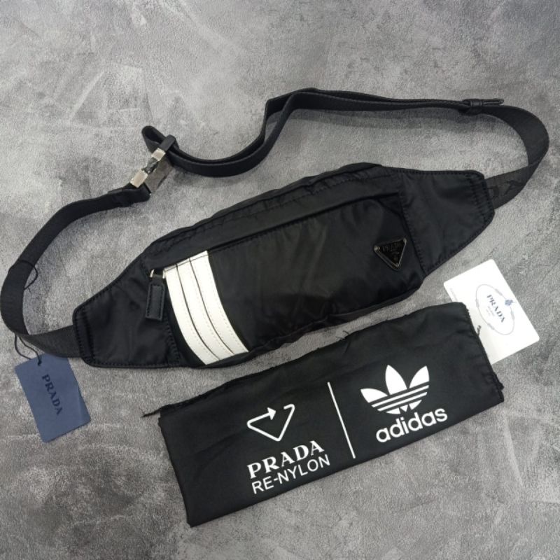 Waistbag Prada x Adidas Nylon Belt Bag Tas Pinggang Super Premium Quality