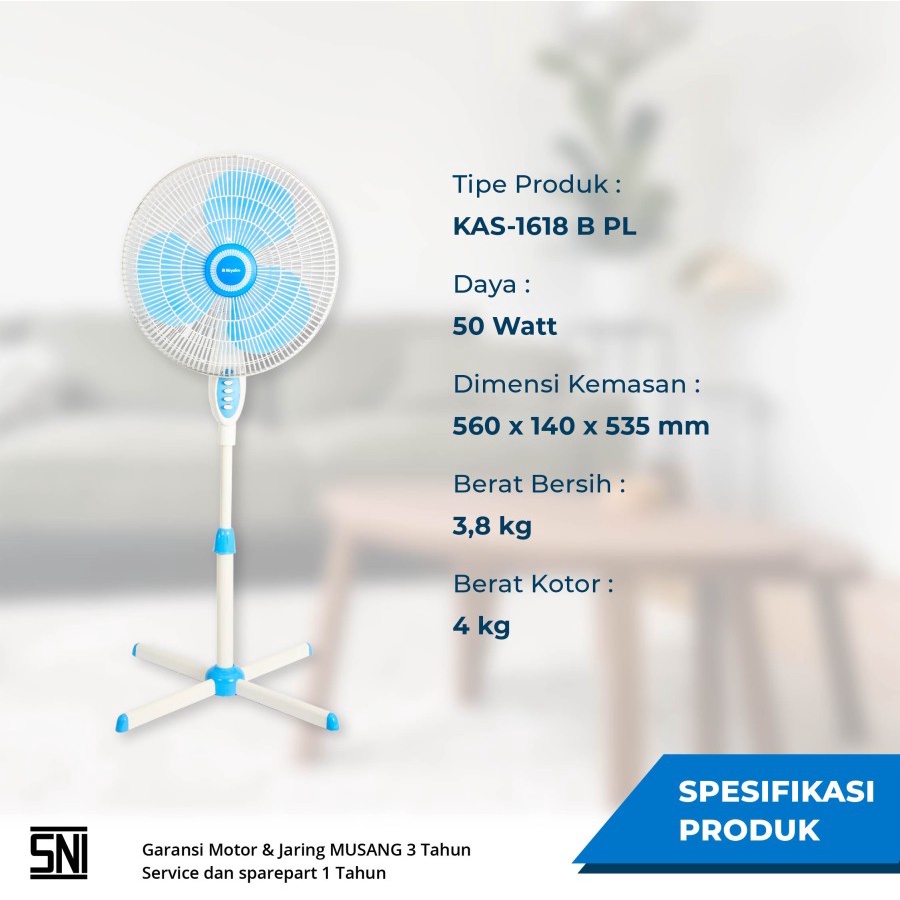 Kipas Angin Berdiri Miyako KAS 1618B Standfan