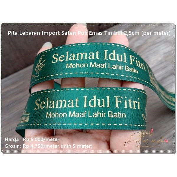 

Alb-241 : Pita Lebaran Import Saten Poli Emas Timbul 2,5Cm (Per Meter) 088