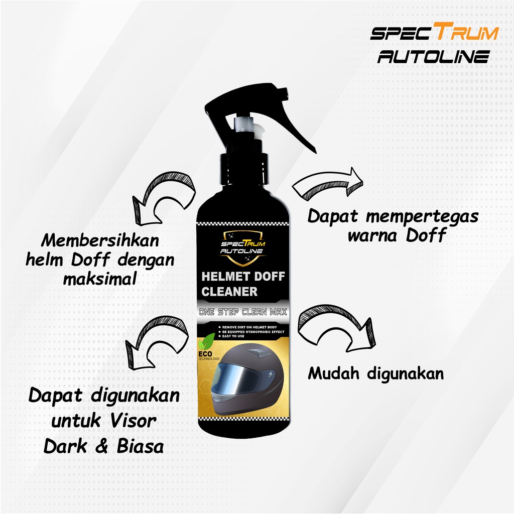 SPECTRUM Paket Perawatan Helm Doff Glossy Visor Parfum Helm Efek Daun Talas