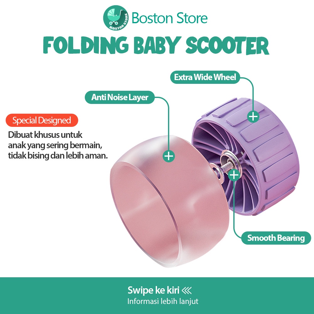 Bostonstore Skuter anak Mainan mobil Anak Scooter Lipat Duduk 3 in 1 / 3~12 tahun / Otoped Anak / Otoped Anak Roda 3 / Otoped Anak Roda 3 Injak / Skuter Anak / Skuter Anak Roda 3 / Skuter Anak Karakter / Scooter Listrik / Scooter Anak Roda 3 / Scooter