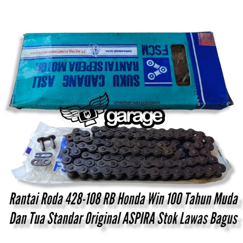 Rantai Win Rante Win Standar 428 108 Honda Win 100 Tahun Tua Tahun Muda original ASPIRA Stok Lawas
