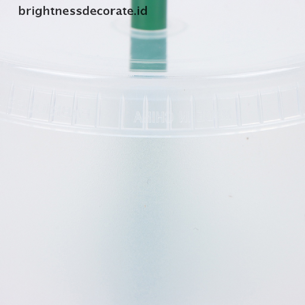 [Birth] Mug Sedotan Berubah Warna Minuman Dengan Tutup Tumbler Plastik Matte coffe bottle Cup [ID]