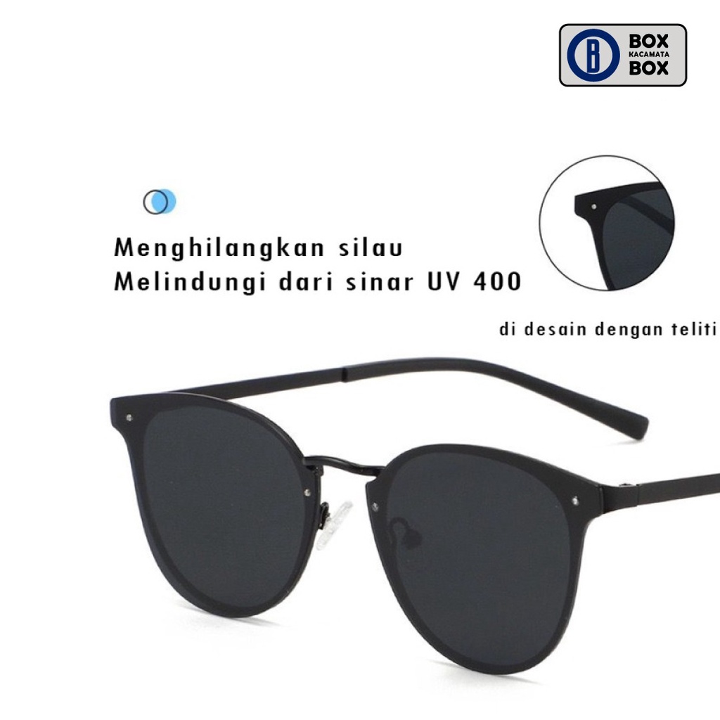 Kacamata Hitam Kotak Tren Style Sunglasses Polarized Anti Silau UV400 TR90 fashion pria dan wanita 813