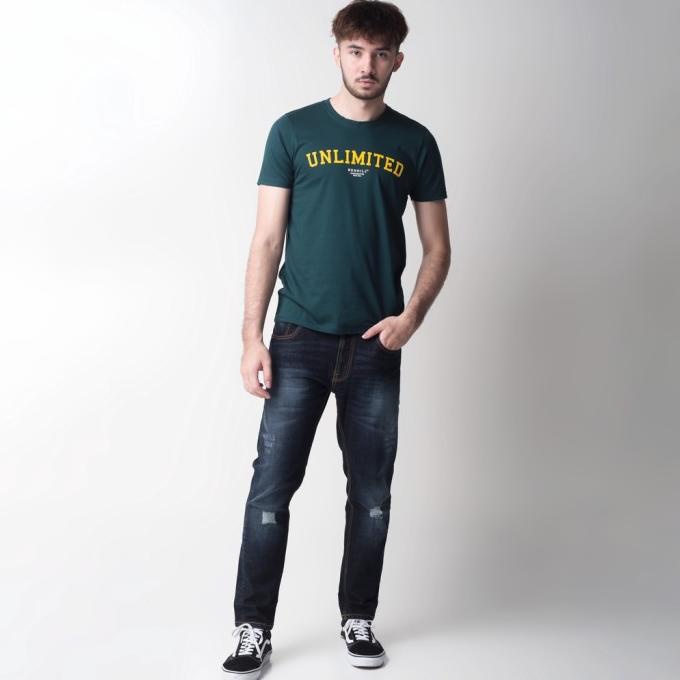 DISKON Benhill Kaos Grafis Katun 30s Combed Lengan Pendek Hijau 399-39768