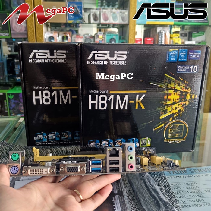 Mobo Mainboard Motherboard Intel LGA 1150 H81 DDR3 ASUS Garansi 1 Tahun
