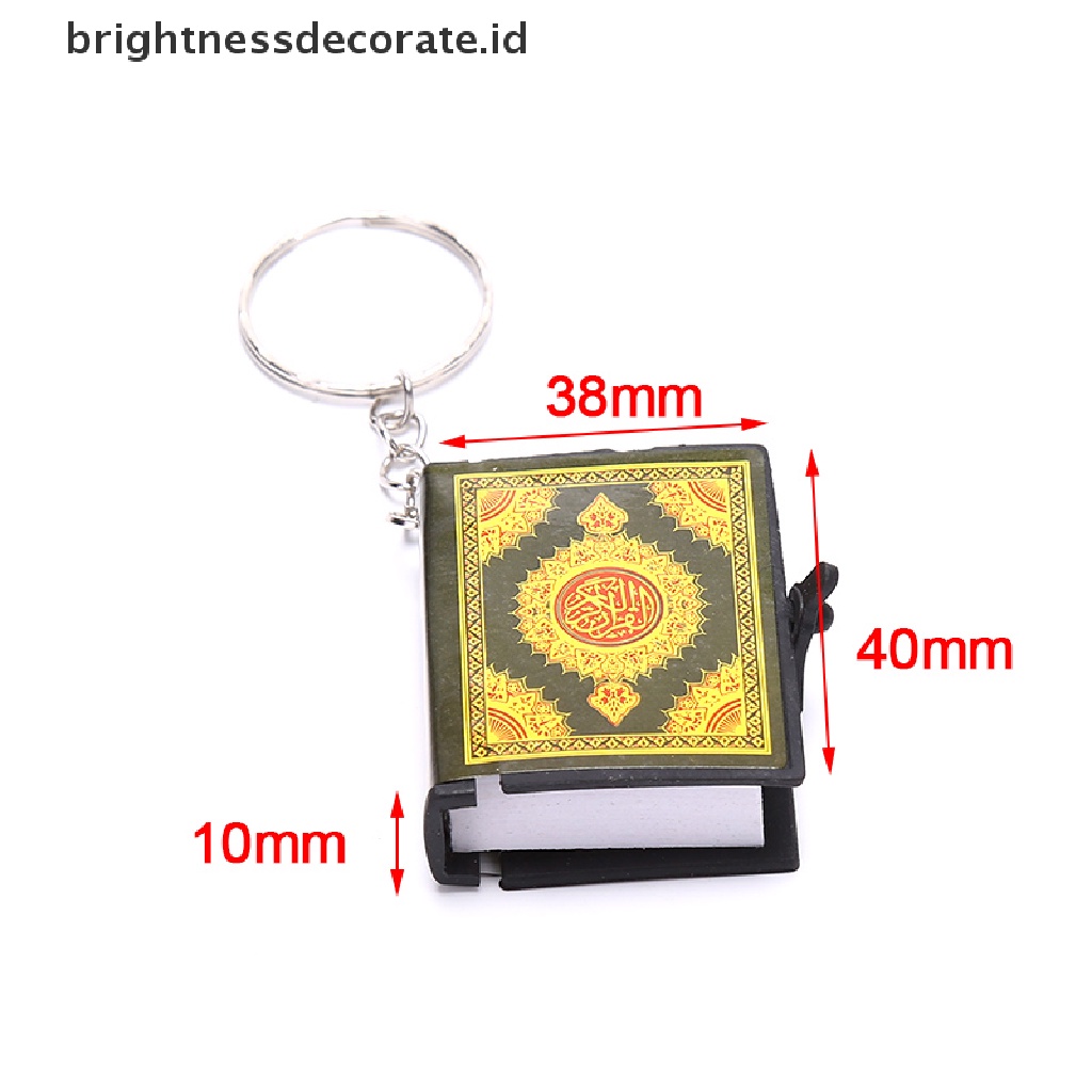 [Birth] Gantungan Kunci Islami Alquran Arab Mini Allah Kertas Asli Bisa Baca Liontin Keyring [ID]