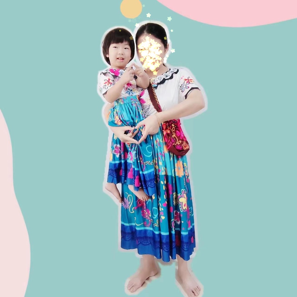 Encanto Cosplay Adult Isabella Mirabel Madrigal Costume Dolores Pepa Princess Dress Girl Women Kids Halloween Party Dress Up