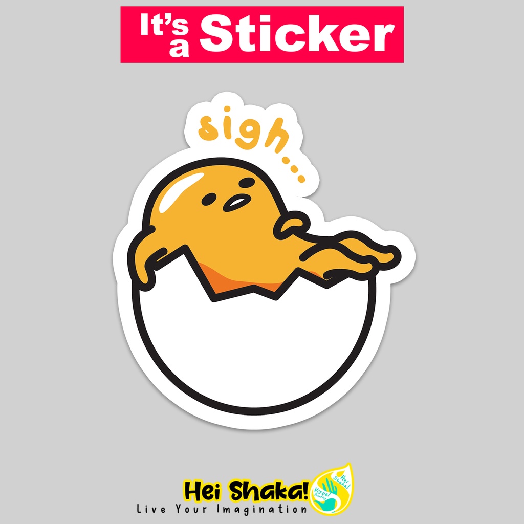 

Stiker Gudetama Sigh Sticker Tempelan Cute Lucu Bahan Vinyl Anti Air