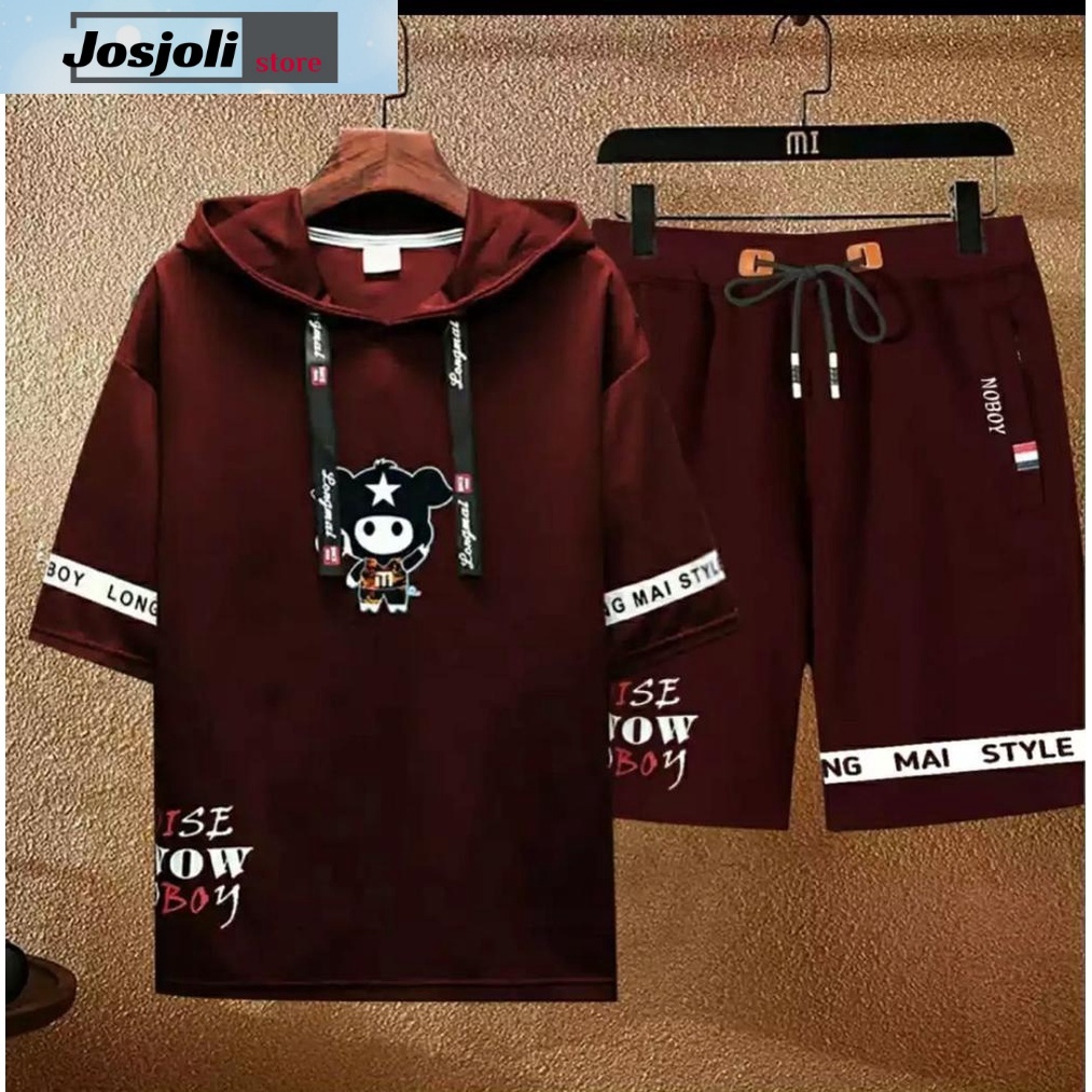 JOSJOLI_STORE/Stelan Hoodie Oise/Satu Stel Atasan dan Bawahan Pria Dewasa/Fit M to XL