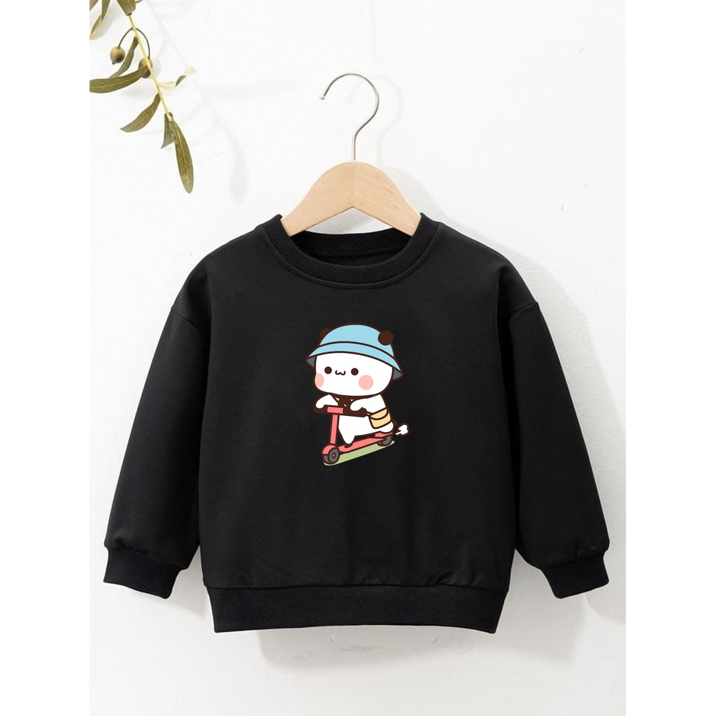 Sweater Perempuan Usia 2 - 12 Tahun Crewneck PANDA SERIES Switer Cewek Cowok