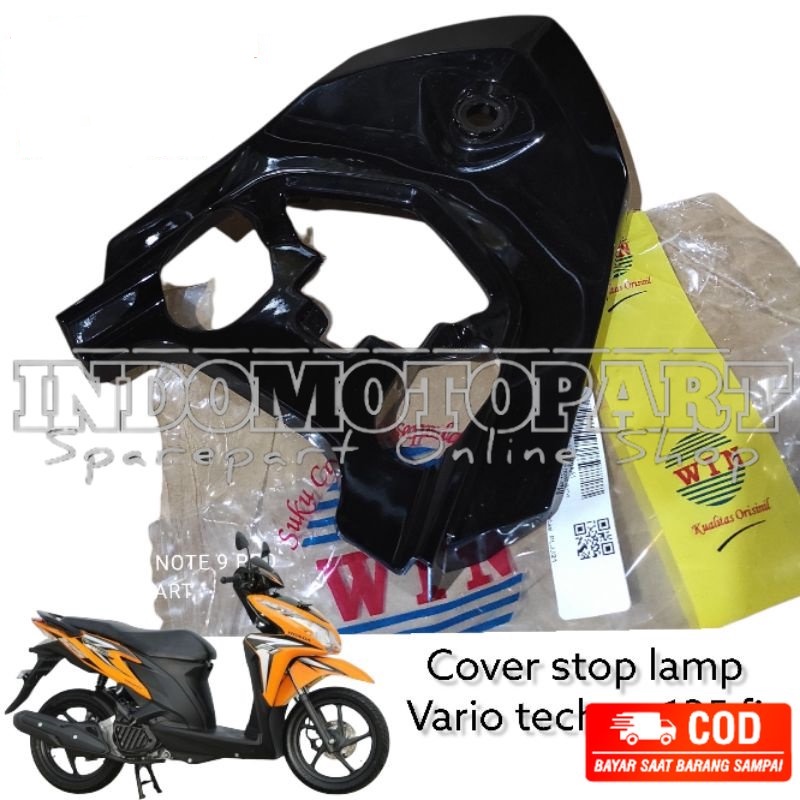 cover center rear cover stop tail sambungan body belakang vario techno 125 fi old kzr merk win