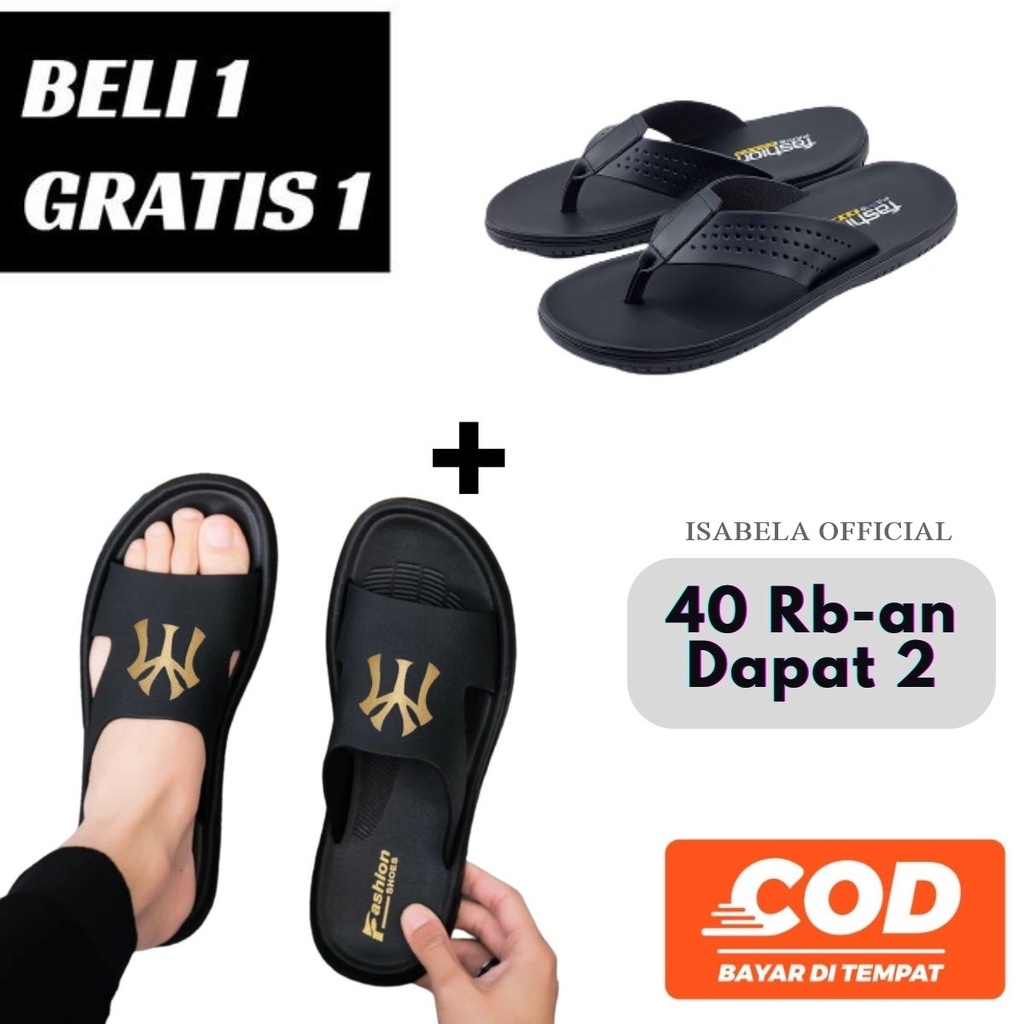 SANDAL KULIT PRIA BELI 1 GRATIS 1 TERMURAH 2023