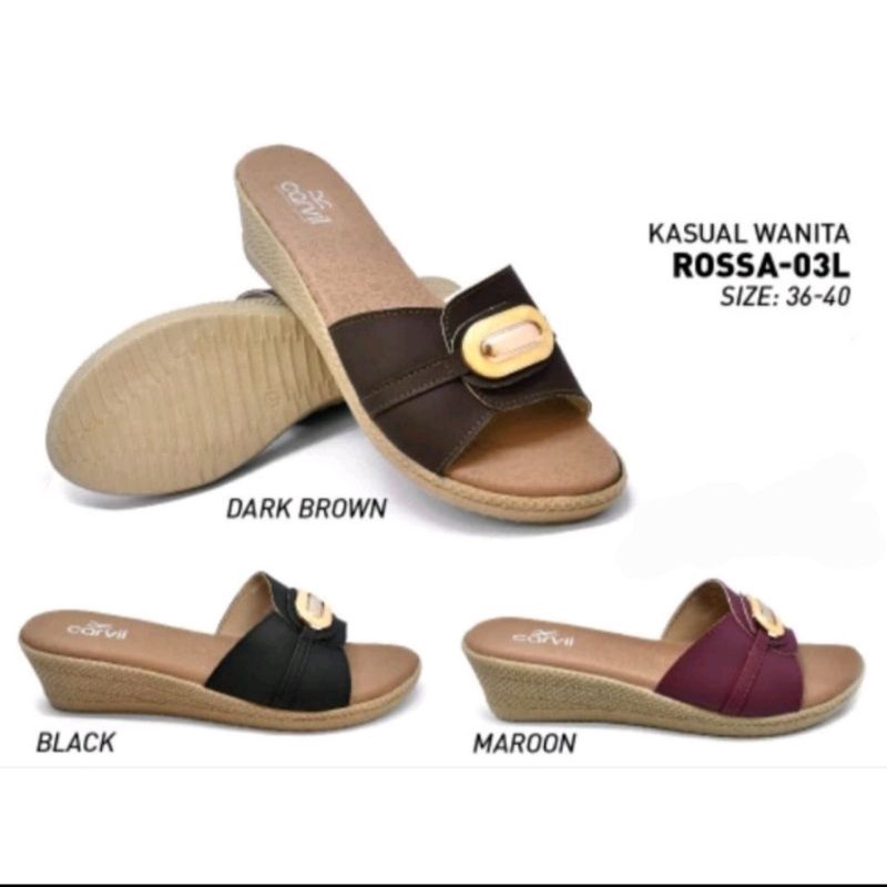 SANDAL CARVIL ROSSA 03 #TERBARU SANDAL WEDGES WANITA 100% ORI