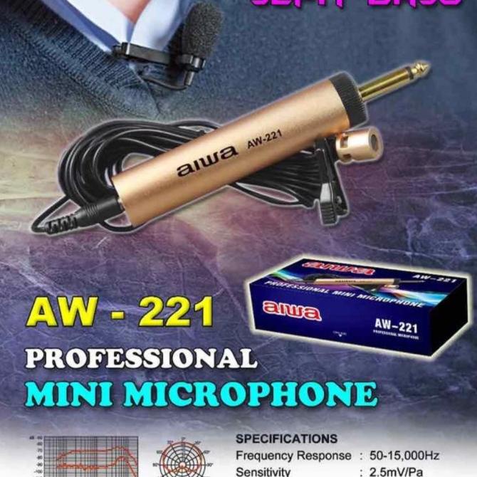 mic condenser Aiwa AW221 (Mic Jepit/Clip on)
