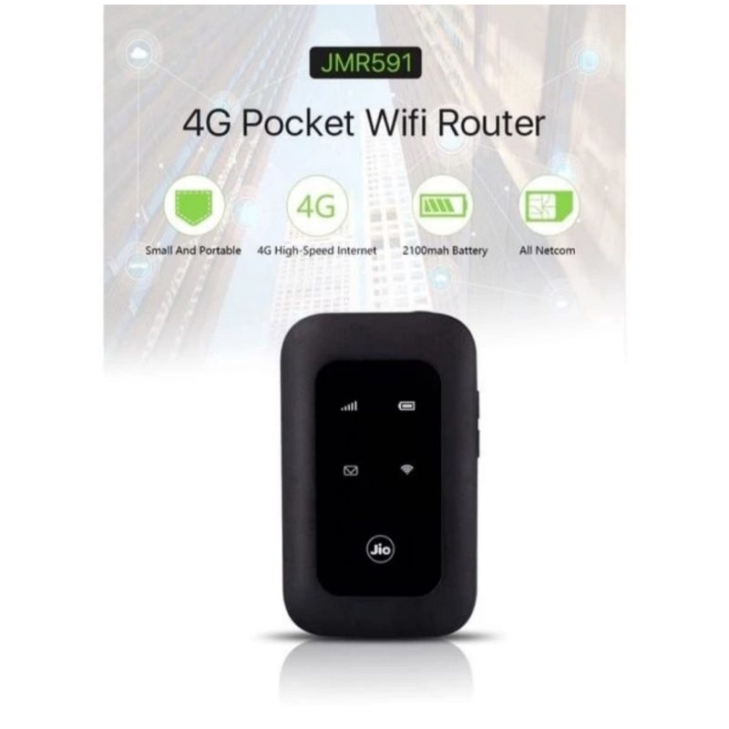 Mifi Modem JIO JMR 591 4G LTE Unlock All Operator