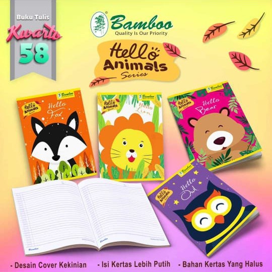 

Bts Buku Tulis Bamboo 58 Lembar (Perpak) 10 Buku