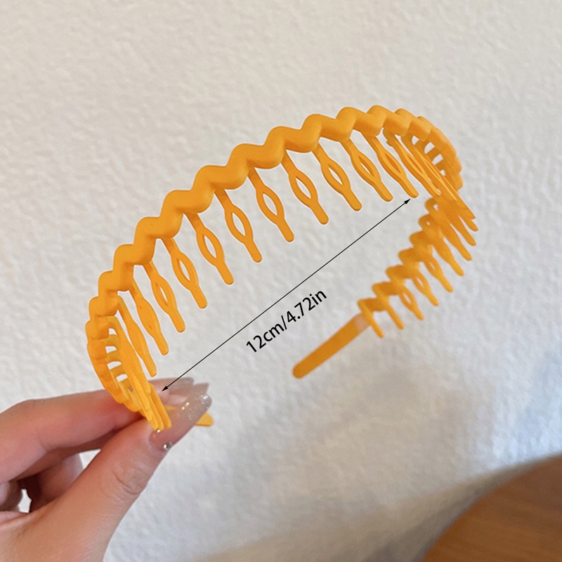 Morandi Color Hair Hoop Perempuan All-Match Tekan Rambut Kepala Gesper Ikat Kepala Gadis Frosted Gerigi Aksesoris Rambut