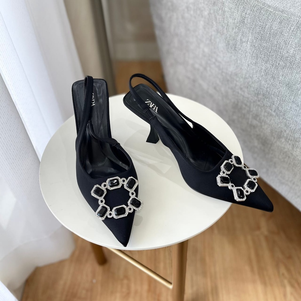 SEPATU WANITA ZS-3834 HEELS 8CM BLACK