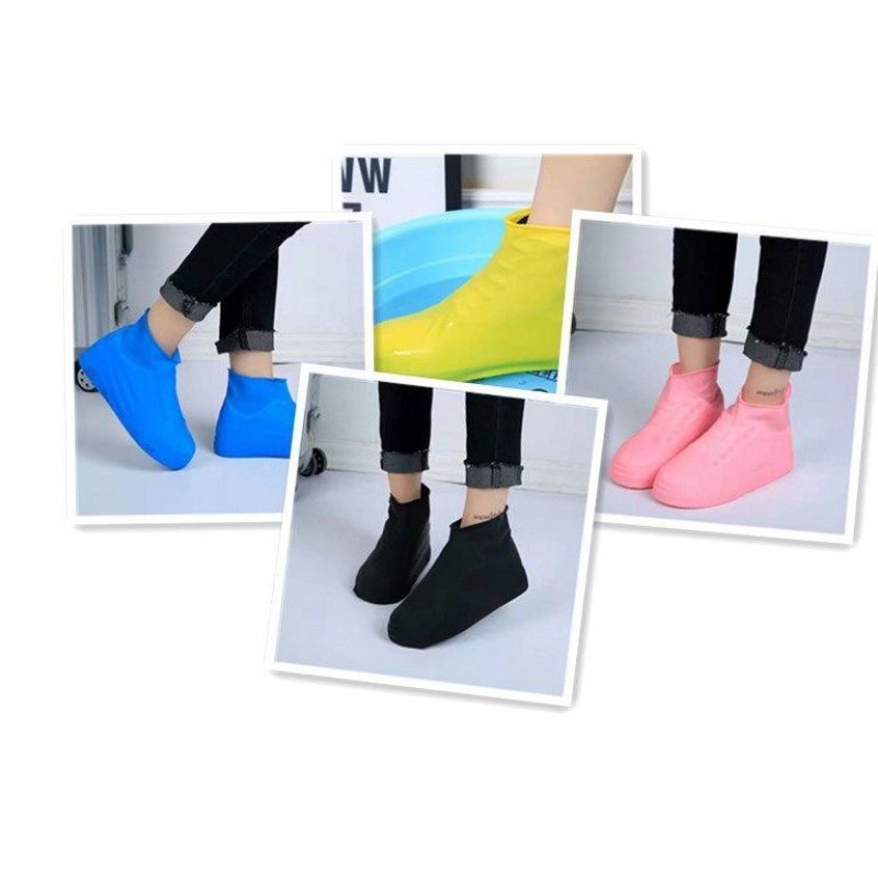 Cover Sarung Pelindung Jas Hujan Sepatu Shoes Cover Anti Air Hujan Waterproof Silicon Termurah M &amp; L