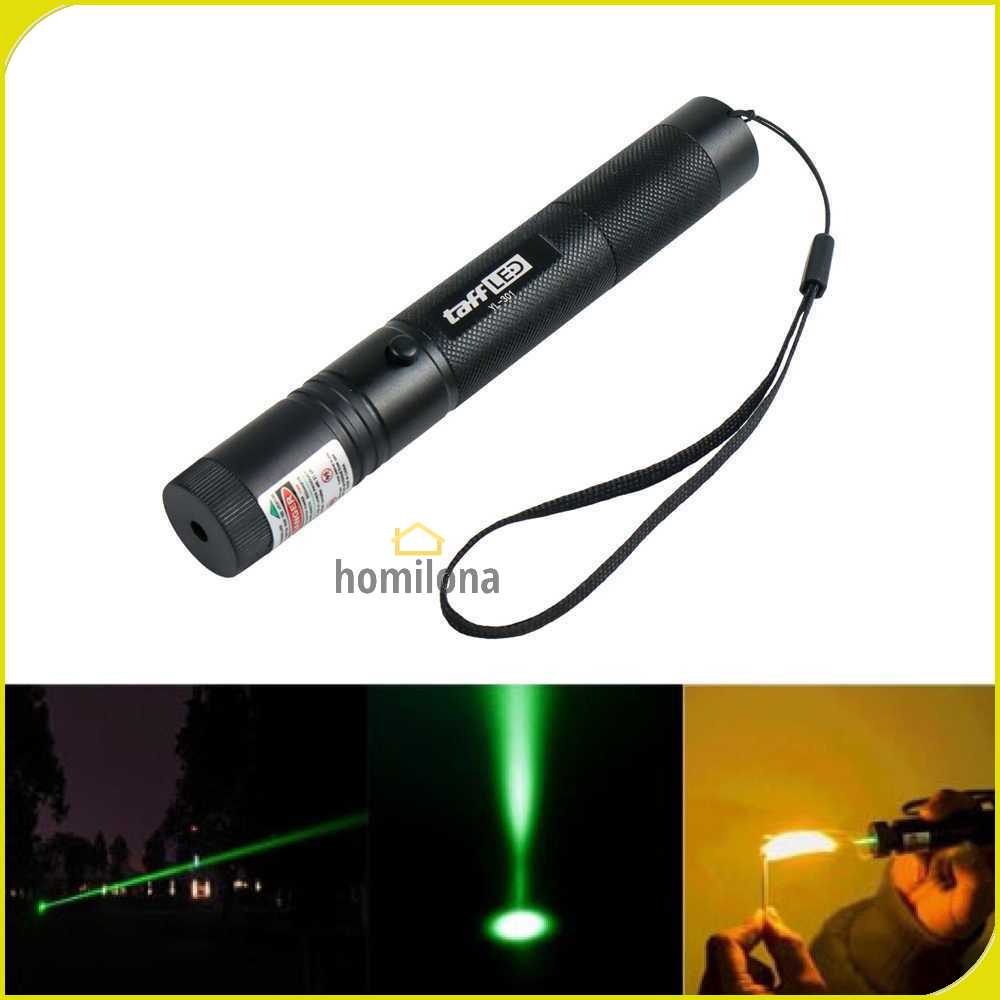 TaffLED Green Beam Laser Pointer 1MW 532NM Baterai+Charger - YL-301