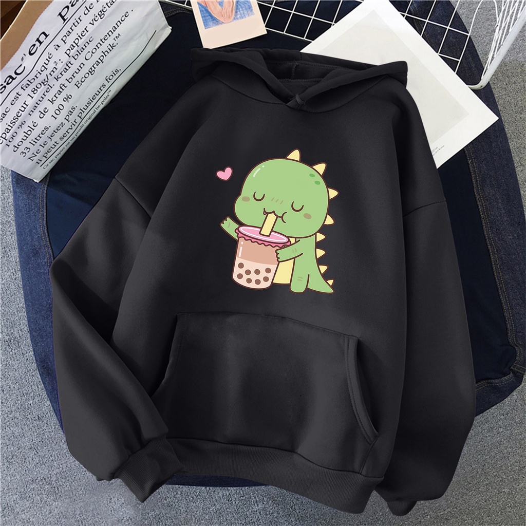Hoodie Jacket Sweater Baju Anak Perempuan Baju Anak Laki laki green dino  Switer Hoodie Jacket Anak 