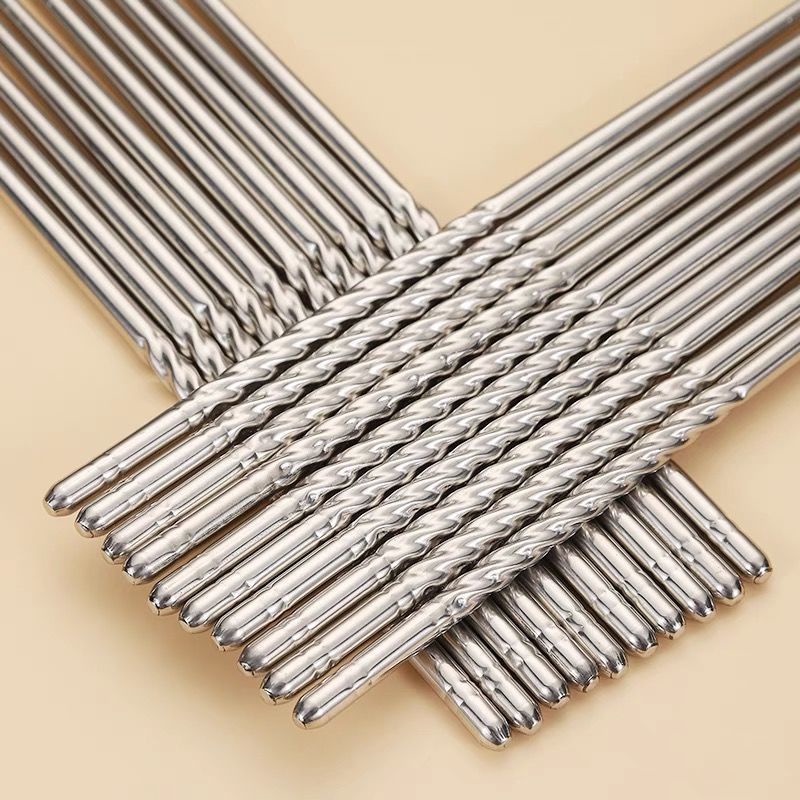 Sumpit Makan Motif Stainless Korea Bulat Ukuran 22 Mallshop