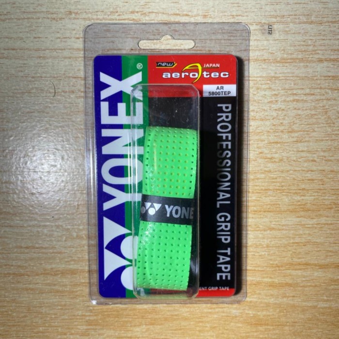 donna40- Grip Yonex Karet AEROTEC 100% Original/ Grip Badminton/Hand Grip Raket - Hijau