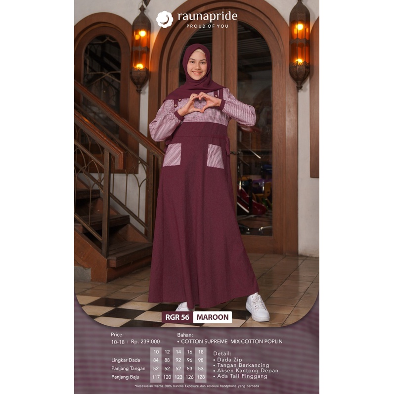 Sarimbit Couple Rauna 56 Maroon / RKK 56 PJ KC - RKK 56 PJ - RKK 56 - RGD 56 - RGR 56 / Fashion Muslim Gamis Koko Couple Sarimbit Rauna Terbaru 2023