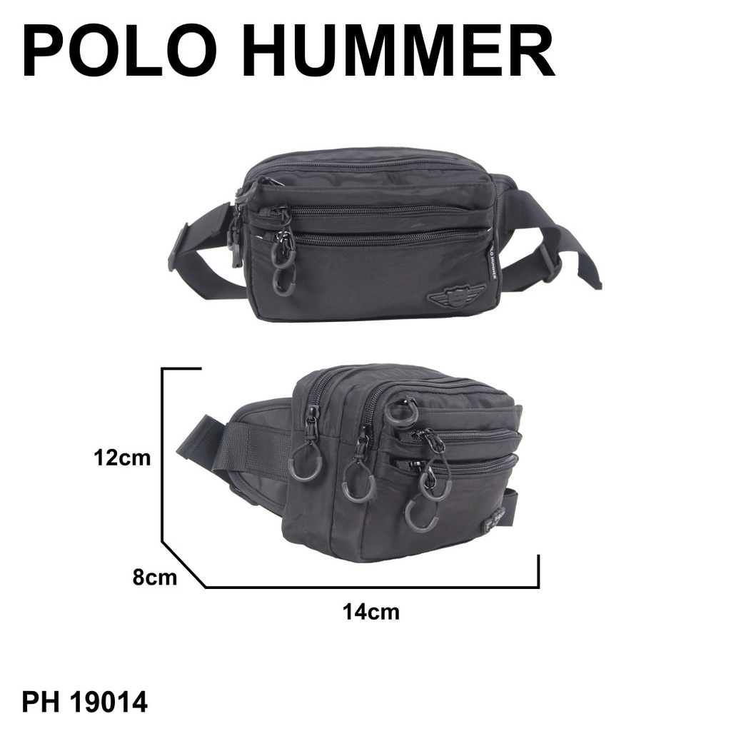 [KLIKTAS] Tas Pinggang Pria Kecil Waistbag Import Polo Hummer 19014