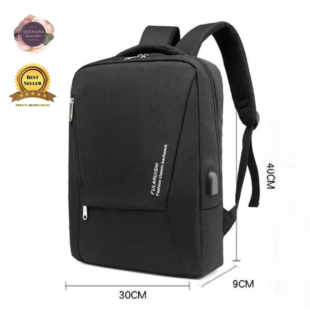 Tas Ransel Backpack Pria Serbaguna Wr044 Untuk Sekolah Kerja Kuliah Free Botol