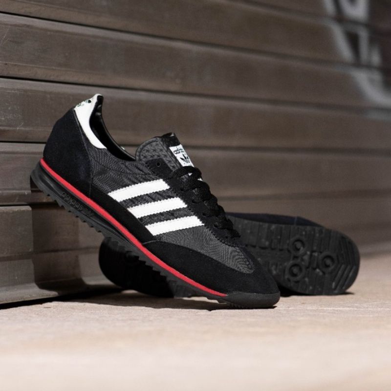 Adidas SL 72 Black White Red Original OEM Sneakers Pria