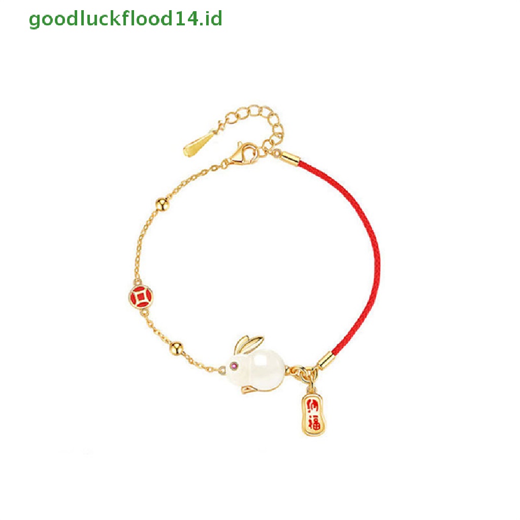 [GOOGFOUR] Gaya Cina Indah Kelinci Gelang Wanita Tahun Baru Festival Keberuntungan Gelang Perhiasan Hadiah [TOP]