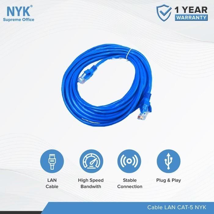 NYK Kabel Lan UTP Cat5 NYK UTP Cat5 RJ45 Internet Ethernet Cable 15m 20m 25m 30m