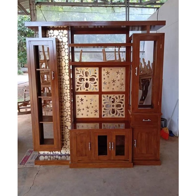 lemari partisi penyekat ruangan minimalis