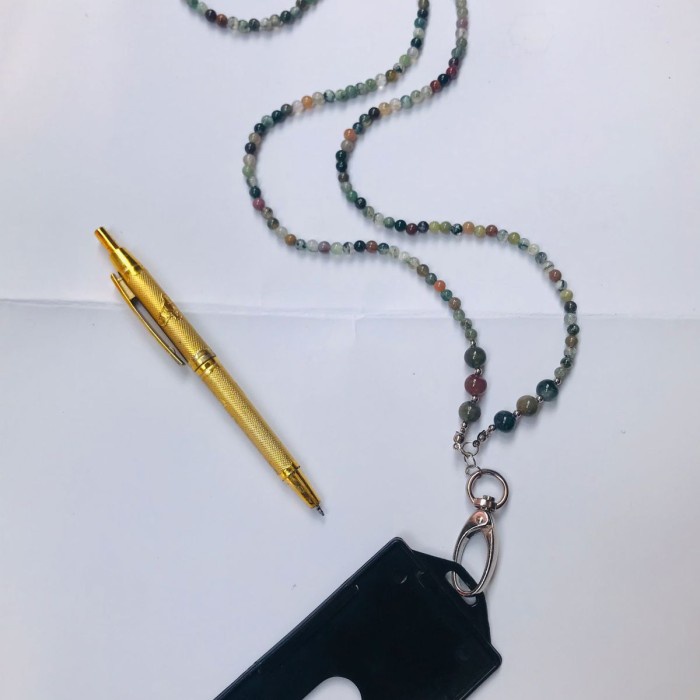 

Yar Lanyard Kalung Tali Gantungan Id Card Name Tag Premium Batu