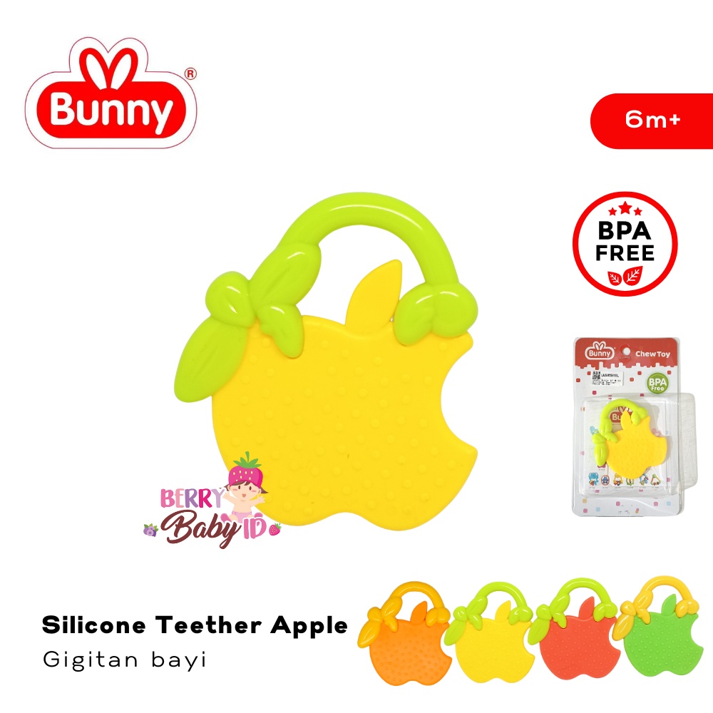 Lusty Bunny Silicone Teether Apple Chew Toy Mainan Gigitan Bayi Berry Mart