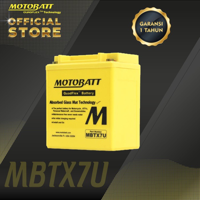 MOTOBATT QUADFLEX MBTX7U - 8AH (GARANSI 1 TAHUN)