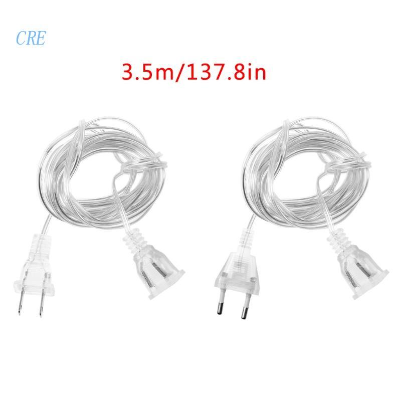 Cre Kabel Extension Cord Power Supply EU US 2cabang Male to Female Untuk Komputer 3.5m