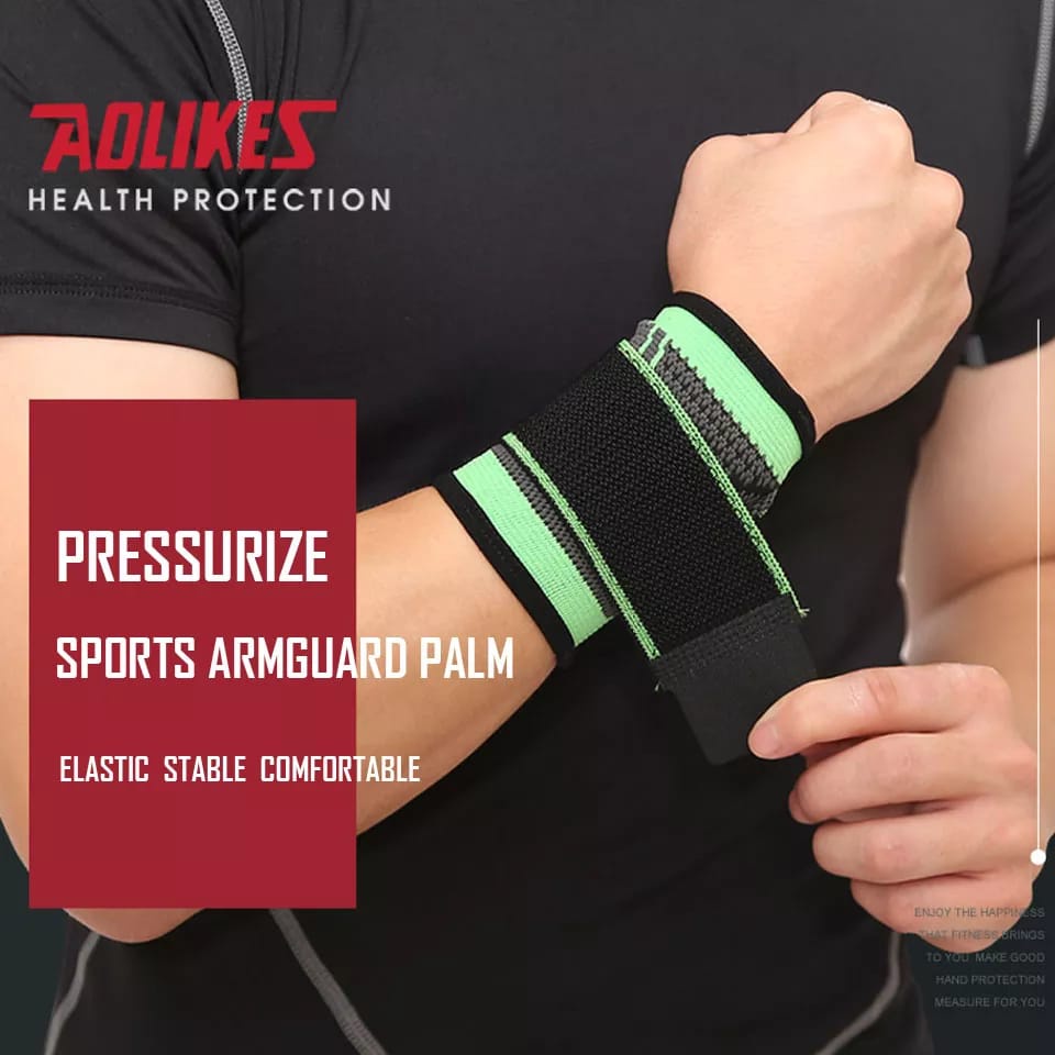 (COD) AOLIKES 7537 Wrist Wrap Support Band Pergelangan Tangan Hand Wrap Gym Fitness Lari Pelindung Pergelangan Tangan