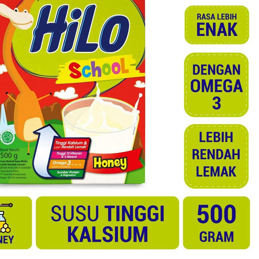 

Promo[HJ]-HiLo School Honey 500 gram - Susu Tinggi Kalsium Rendah Lemak