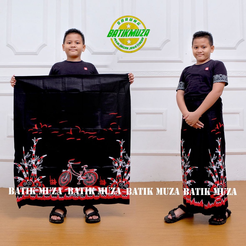 SARUNG ANAK BATIK MOTIF ONTHEL SEPEDA ONTEL TERBARU SARUNG BATIK ANAK MOTIF ELEGAN DEWASA SARUNG ANAK LAKI LAKI