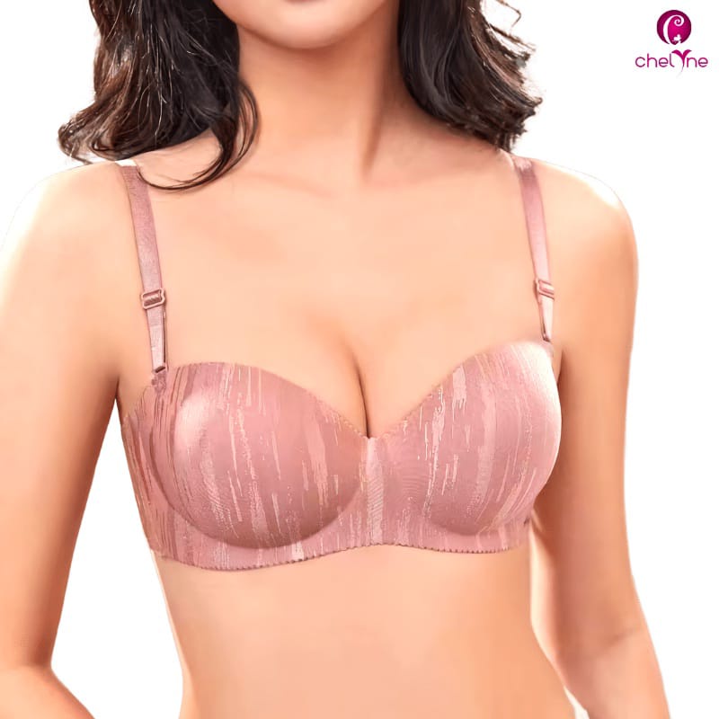 BH Chelyne 2298  Seamless Premium Push-Up Bra Half Cup dengan NON-SLIP DESIGN - Tanpa Kawat Penyanggah 34/38