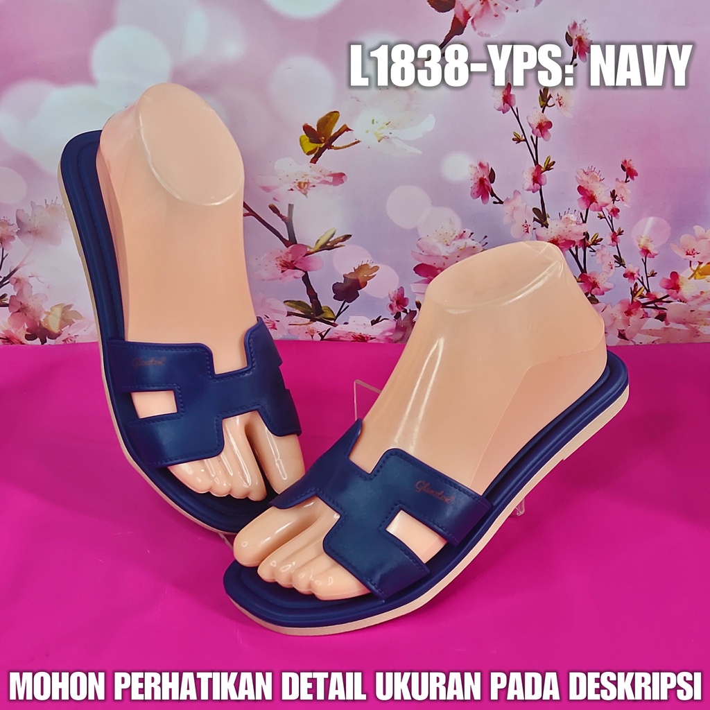 Sandal Cewek Import Viral L 1838 YPS Sendal Jelly Perempuan Lentur Kuat anti-slip SDLFW