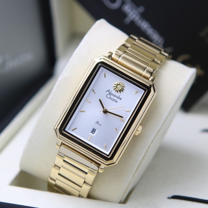 {CollectionStore} JAM TANGAN WANITA ALEXANDRE CHRISTIE AC 2920 / AC2920 ORIGINAL - GOLD WHITE Diskon